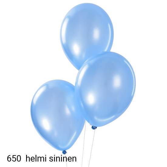 helmi sininen ilmapallo - pearl bright blue 650
