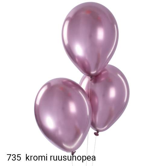 kromi ruusuhopea ilmapallo - chrome silver rose 735